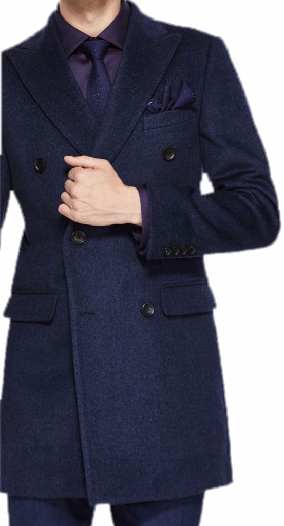 Manteau 3/4 avec poches à revers 